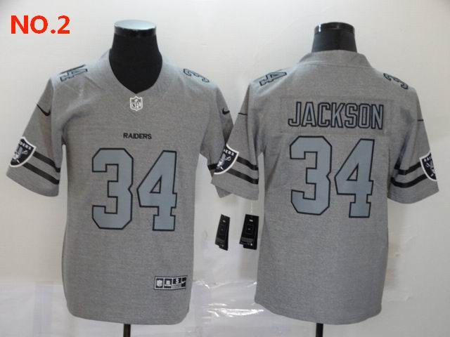 Men's Las Vegas Raiders 34 Bo Jackson Jersey NO.2;